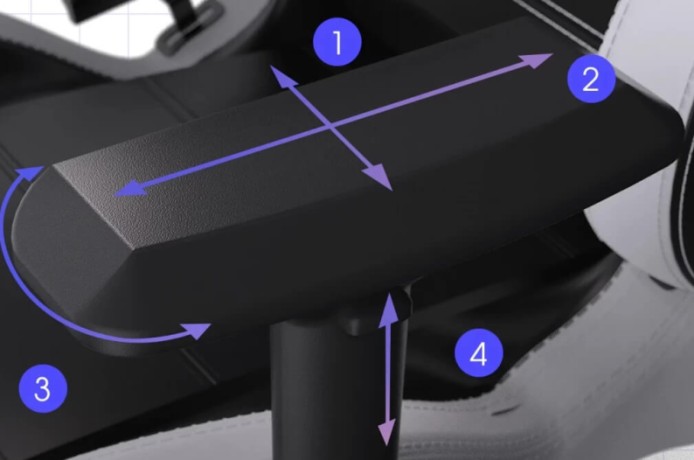 Regulacja podłokietników w fotelu Vertagear PL6000